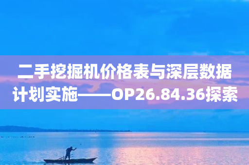 二手挖掘机价格表与深层数据计划实施——OP26.84.36探索