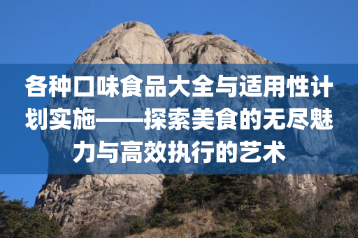 各种口味食品大全与适用性计划实施——探索美食的无尽魅力与高效执行的艺术