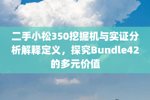 二手小松350挖掘机与实证分析解释定义，探究Bundle42的多元价值