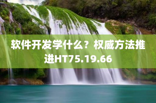 软件开发学什么？权威方法推进HT75.19.66