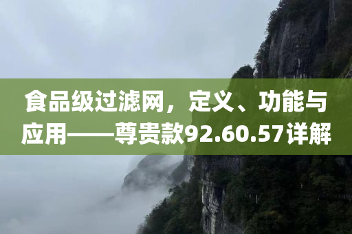 食品级过滤网，定义、功能与应用——尊贵款92.60.57详解