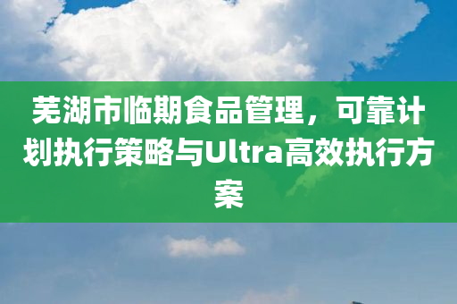 芜湖市临期食品管理，可靠计划执行策略与Ultra高效执行方案