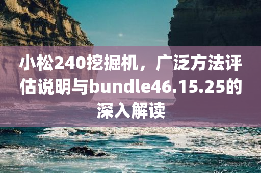 小松240挖掘机，广泛方法评估说明与bundle46.15.25的深入解读