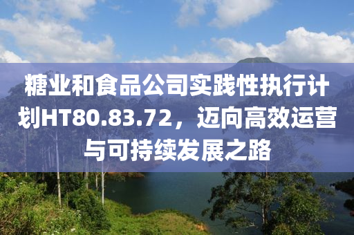 糖业和食品公司实践性执行计划HT80.83.72，迈向高效运营与可持续发展之路