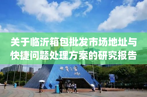 关于临沂箱包批发市场地址与快捷问题处理方案的研究报告