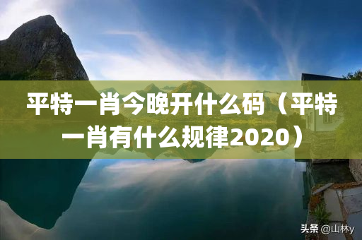 平特一肖今晚开什么码（平特一肖有什么规律2020）