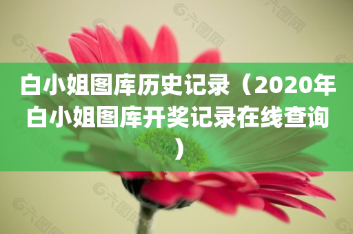 白小姐图库历史记录（2020年白小姐图库开奖记录在线查询）