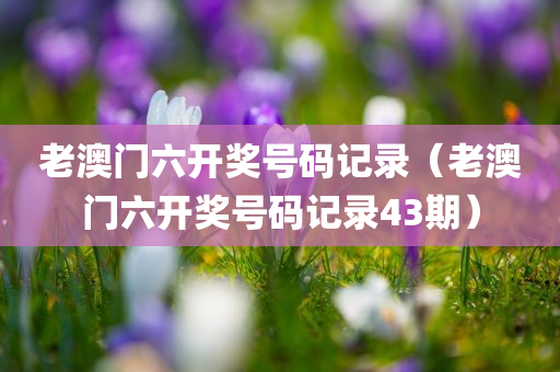 老澳门六开奖号码记录（老澳门六开奖号码记录43期）