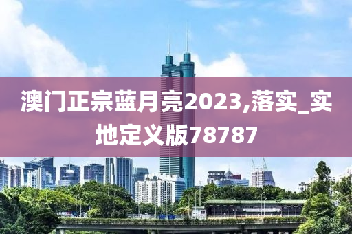 澳门正宗蓝月亮2023,落实_实地定义版78787