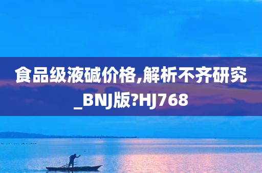 食品级液碱价格,解析不齐研究_BNJ版?HJ768