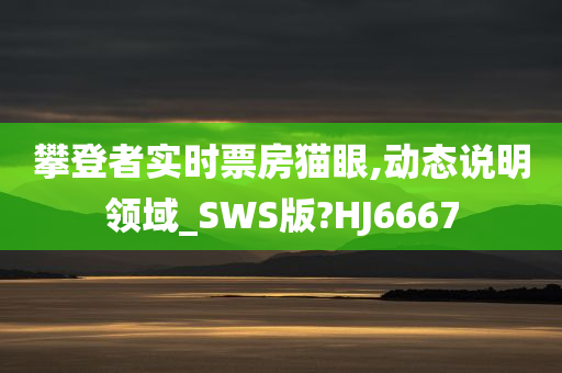 攀登者实时票房猫眼,动态说明领域_SWS版?HJ6667