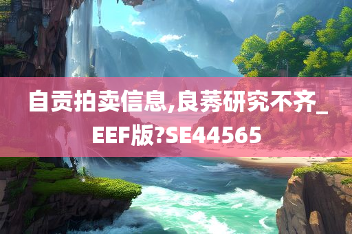 自贡拍卖信息,良莠研究不齐_EEF版?SE44565