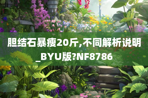 胆结石暴瘦20斤,不同解析说明_BYU版?NF8786