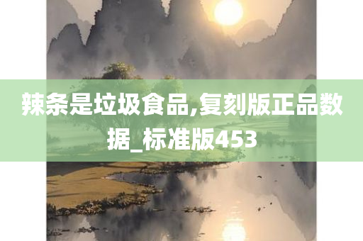 辣条是垃圾食品,复刻版正品数据_标准版453