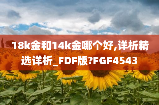 18k金和14k金哪个好,详析精选详析_FDF版?FGF4543