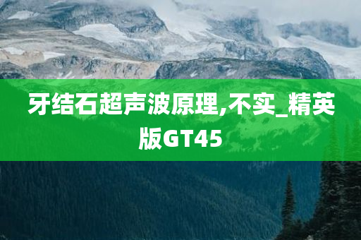 牙结石超声波原理,不实_精英版GT45