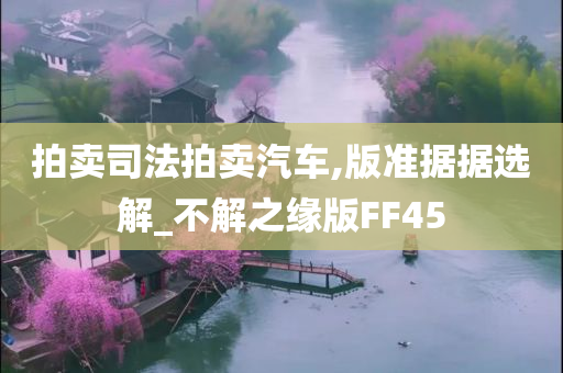 拍卖司法拍卖汽车,版准据据选解_不解之缘版FF45