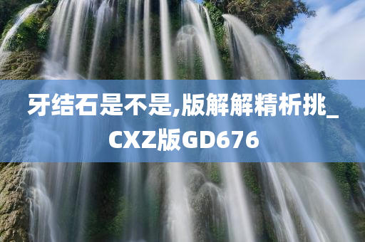 牙结石是不是,版解解精析挑_CXZ版GD676