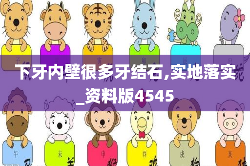 下牙内壁很多牙结石,实地落实_资料版4545