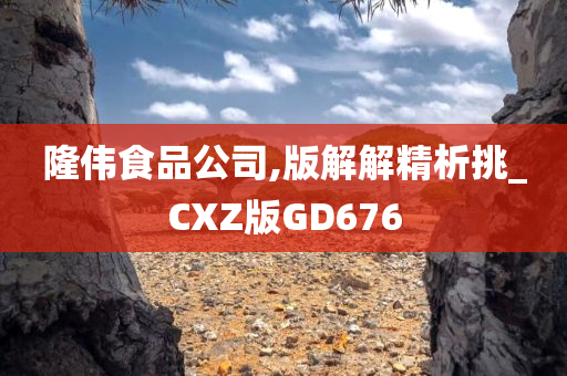 隆伟食品公司,版解解精析挑_CXZ版GD676