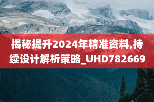 揭秘提升2024年精准资料,持续设计解析策略_UHD782669