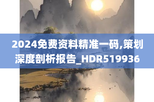 2024免费资料精准一码,策划深度剖析报告_HDR519936