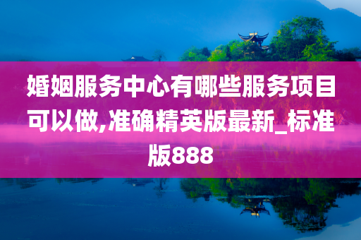 婚姻服务中心有哪些服务项目可以做,准确精英版最新_标准版888