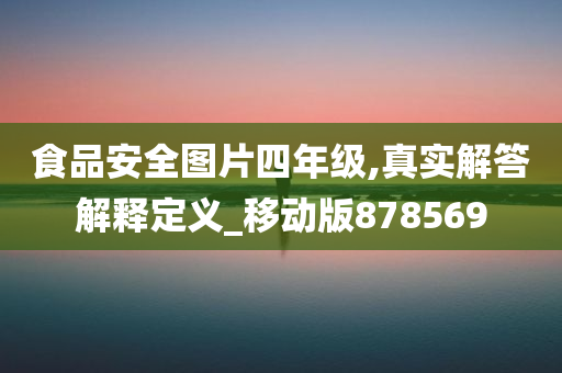 食品安全图片四年级,真实解答解释定义_移动版878569