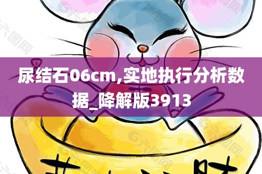 尿结石06cm,实地执行分析数据_降解版3913