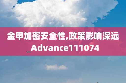 金甲加密安全性,政策影响深远_Advance111074