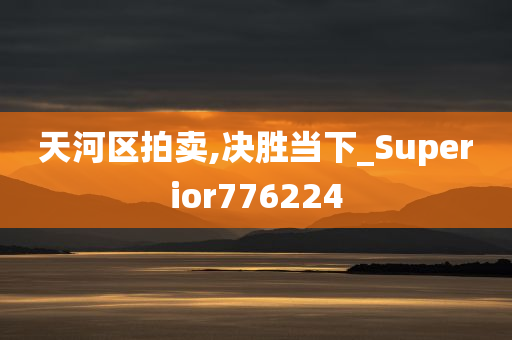 天河区拍卖,决胜当下_Superior776224