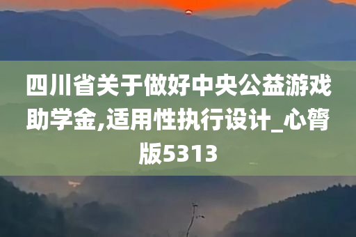 四川省关于做好中央公益游戏助学金,适用性执行设计_心膂版5313