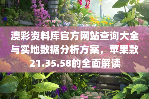 澳彩资料库官方网站查询大全与实地数据分析方案，苹果款21.35.58的全面解读