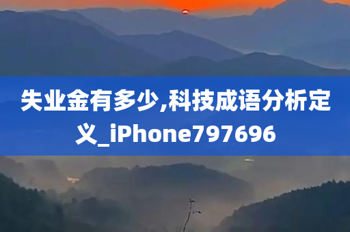 失业金有多少,科技成语分析定义_iPhone797696