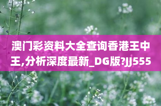 澳门彩资料大全查询香港王中王,分析深度最新_DG版?JJ555