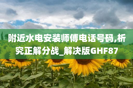 附近水电安装师傅电话号码,析究正解分战_解决版GHF87