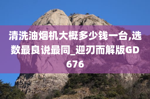 清洗油烟机大概多少钱一台,选数最良说最同_迎刃而解版GD676