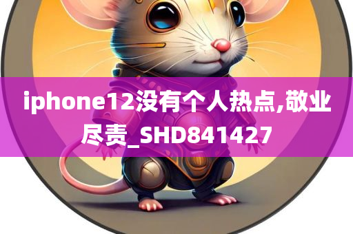 iphone12没有个人热点,敬业尽责_SHD841427