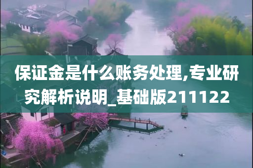 保证金是什么账务处理,专业研究解析说明_基础版211122