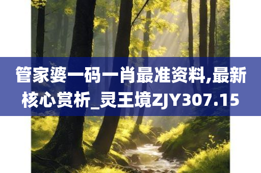 管家婆一码一肖最准资料,最新核心赏析_灵王境ZJY307.15