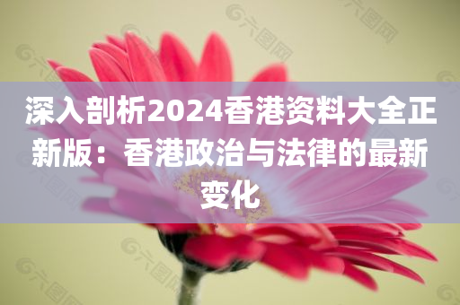 深入剖析2024香港资料大全正新版：香港政治与法律的最新变化