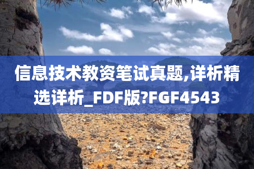 信息技术教资笔试真题,详析精选详析_FDF版?FGF4543