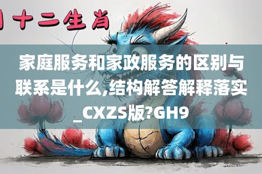 家庭服务和家政服务的区别与联系是什么,结构解答解释落实_CXZS版?GH9