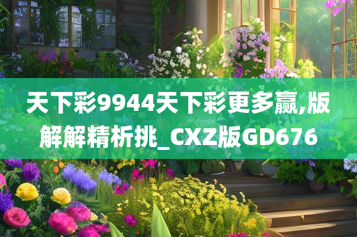 天下彩9944天下彩更多赢,版解解精析挑_CXZ版GD676