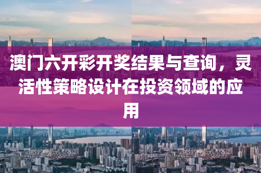 澳门六开彩开奖结果与查询，灵活性策略设计在投资领域的应用