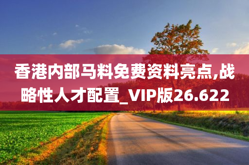 香港内部马料免费资料亮点,战略性人才配置_VIP版26.622