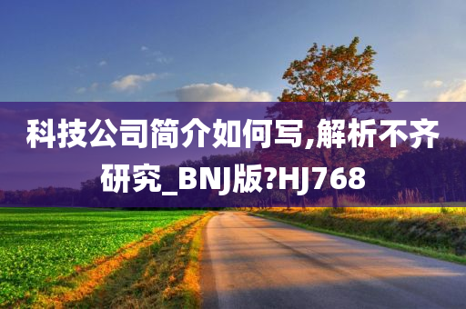 科技公司简介如何写,解析不齐研究_BNJ版?HJ768