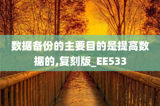 数据备份的主要目的是提高数据的,复刻版_EE533