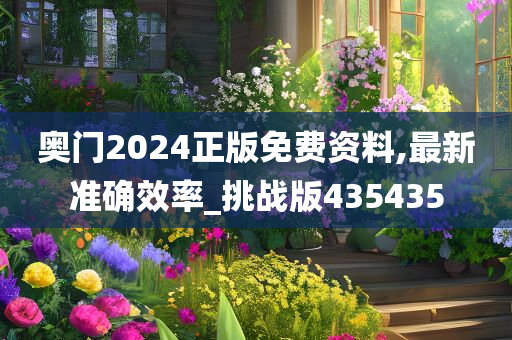 奥门2024正版免费资料,最新准确效率_挑战版435435