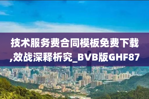 技术服务费合同模板免费下载,效战深释析究_BVB版GHF87